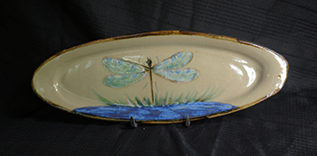 Fish platter, dragonfly